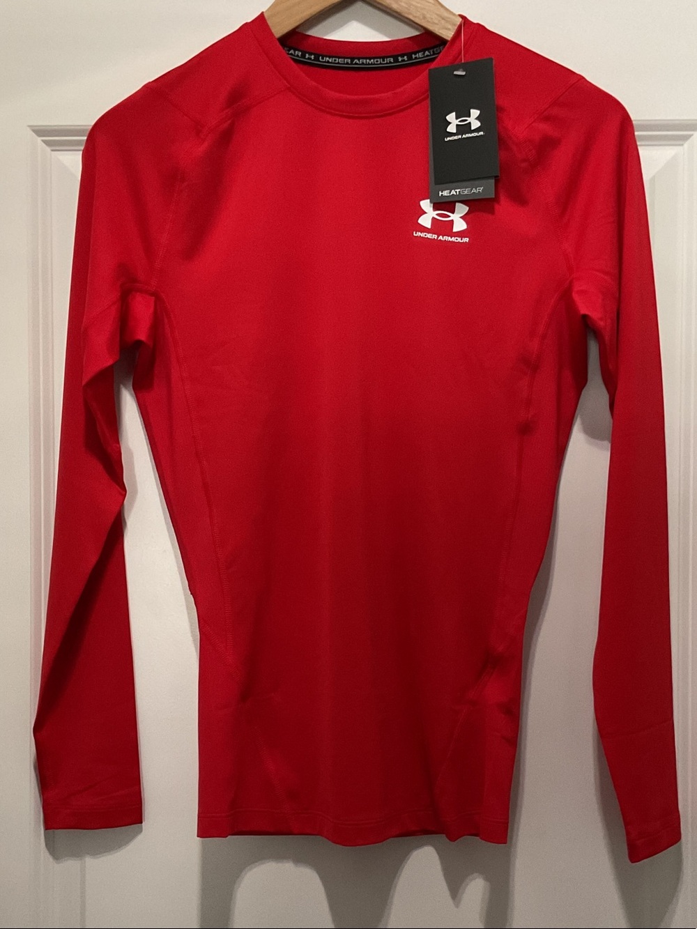 Under Armour Red HeatGear Long Sleeve Compression Top